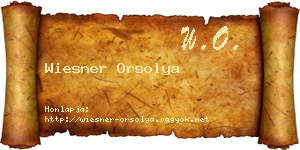 Wiesner Orsolya névjegykártya