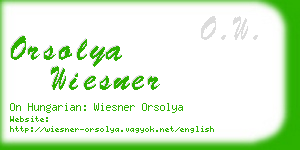 orsolya wiesner business card